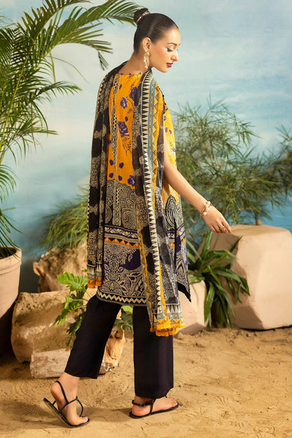 GUL AHMED | 3PC UNSTITCHED PRINTED LAWN SUIT