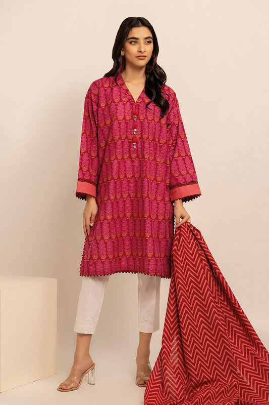 KHAADI | UNSTITCHED 2 PIECE PRINTED KHADDAR SUIT