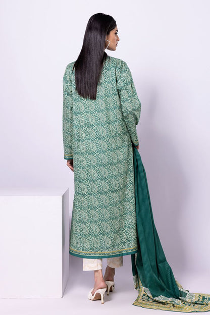 Khaadi | 2 Piece Unstitched Lawn - Top & Dupatta | LLA230403-Green