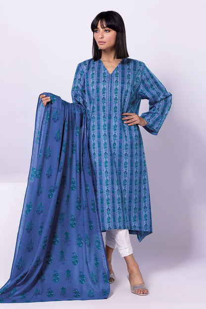 Khaadi | 2 Piece Unstitched Lawn - Top & Dupatta | LLA230504-Blue