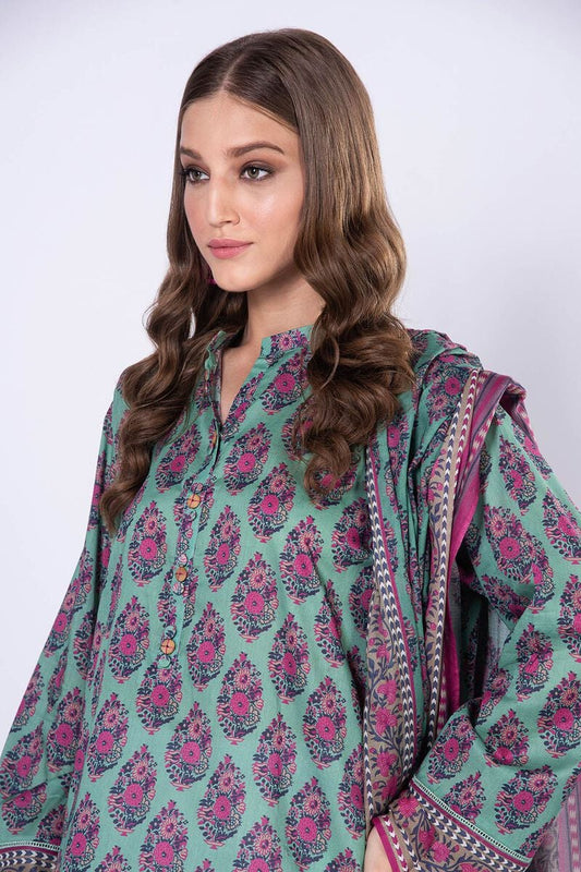 Khaadi | 2 Piece Unstitched Lawn - Top & Dupatta | LLA230515-Blue