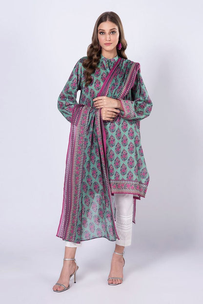 Khaadi | 2 Piece Unstitched Lawn - Top & Dupatta | LLA230515-Blue