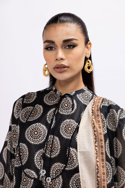 Khaadi | 2 Piece Unstitched Lawn - Top & Dupatta | LLA230516-Black