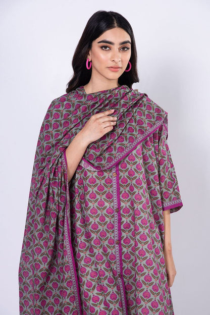 Khaadi | 2 Piece Unstitched Lawn - Top & Dupatta | LLA230518-Blue