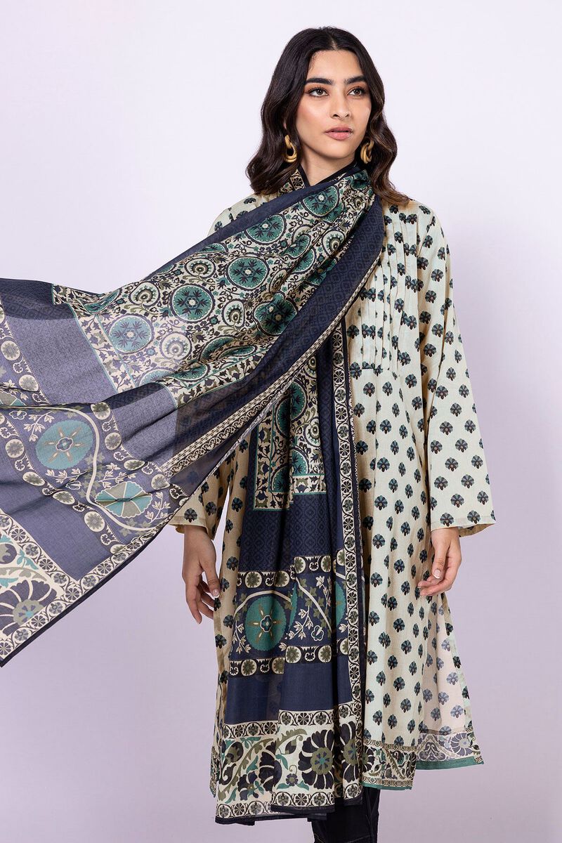Khaadi | 2 Piece Unstitched Lawn - Top & Dupatta | LLA230520-Blue