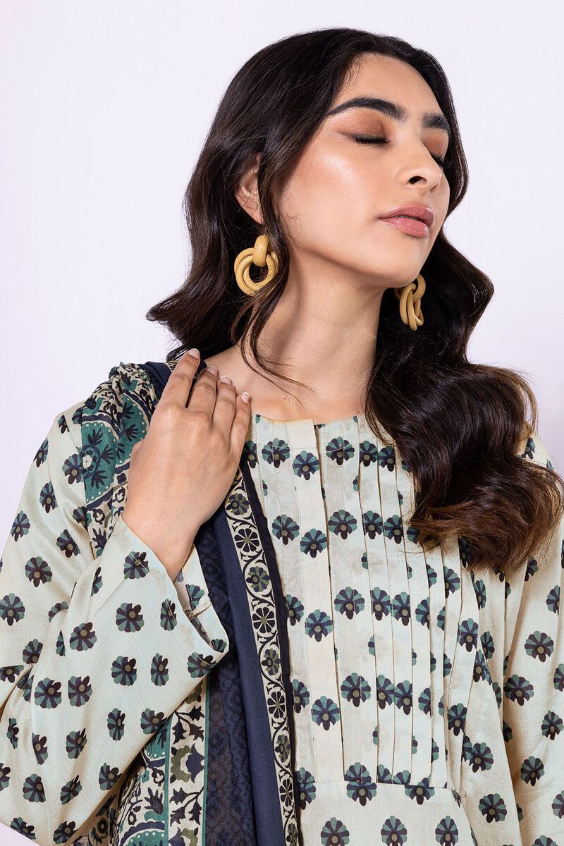Khaadi | 2 Piece Unstitched Lawn - Top & Dupatta | LLA230520-Blue