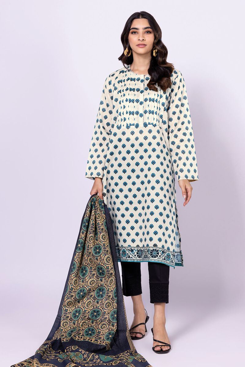 Khaadi | 2 Piece Unstitched Lawn - Top & Dupatta | LLA230520-Blue