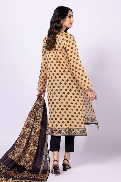 Khaadi | 2 Piece Unstitched Lawn - Top & Dupatta | LLA230520-Brown