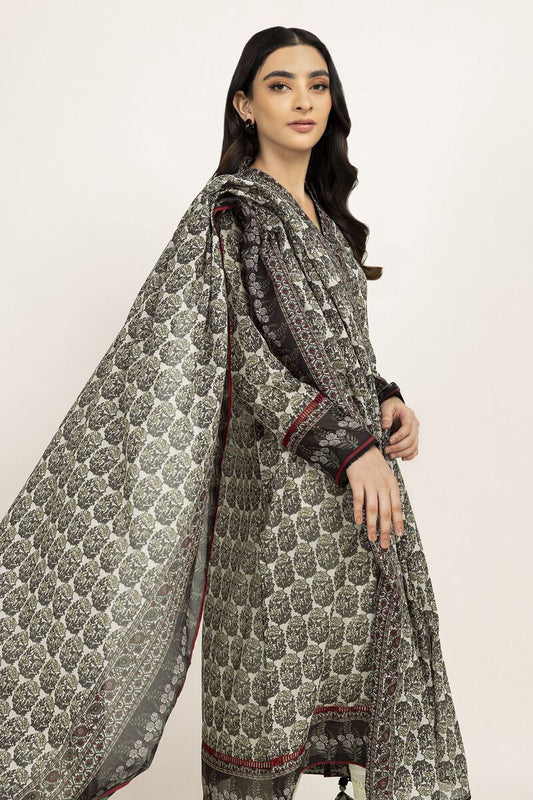 Khaadi | 2 Piece Unstitched Lawn - Top & Dupatta | LLA230902-Beige