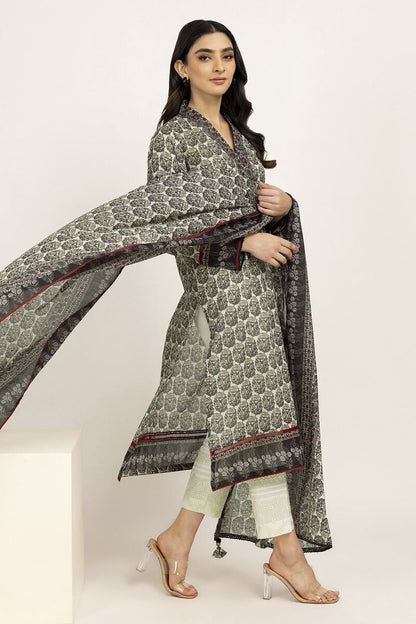 Khaadi | 2 Piece Unstitched Lawn - Top & Dupatta | LLA230902-Beige