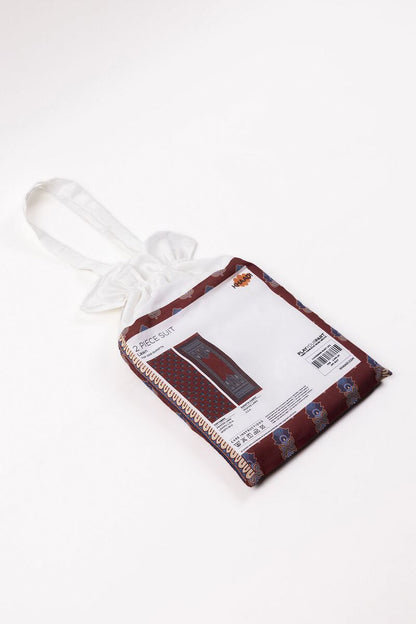 Khaadi | 2 Piece Unstitched Lawn - Top & Dupatta | LLA230906-Rust