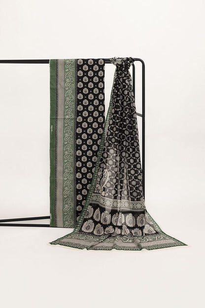 Khaadi | 2 Piece Unstitched Lawn - Top & Dupatta | LLA230912-Black