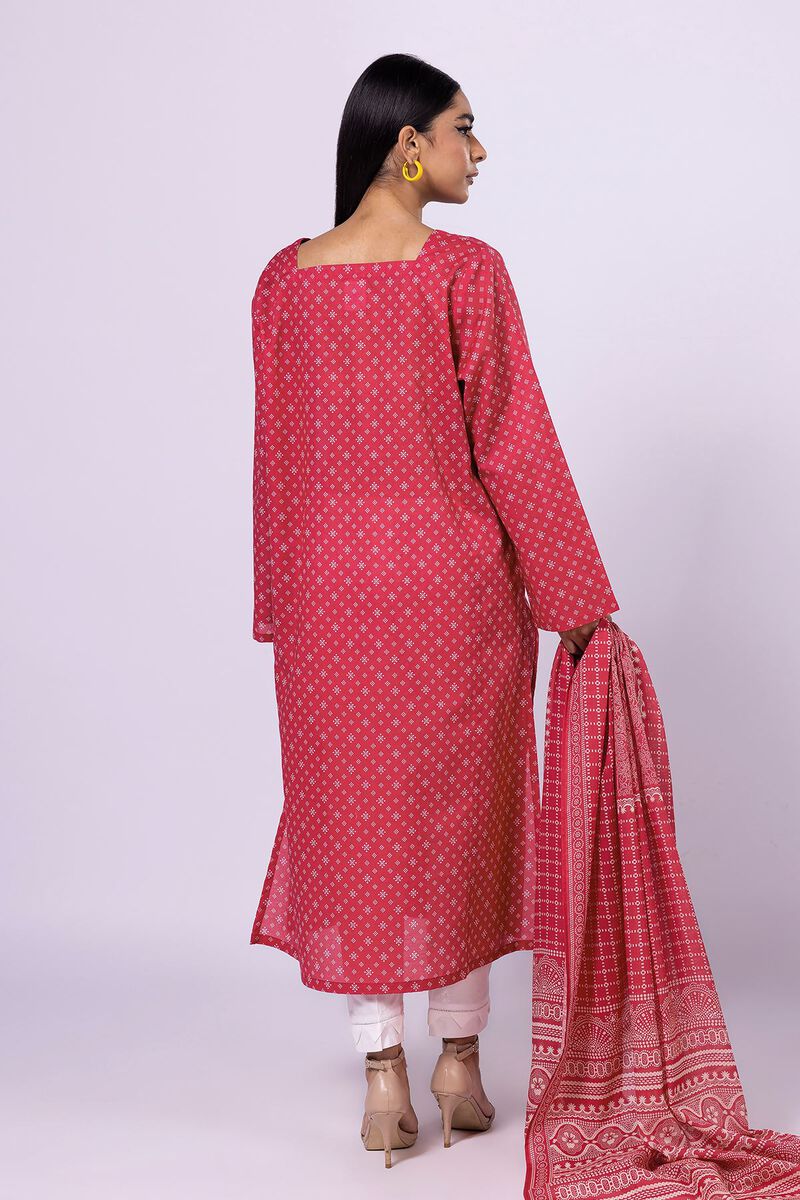 Khaadi | 2 Piece Unstitched Lawn - Top & Dupatta | LLA23129-Red