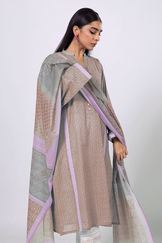 Khaadi | 2 Piece Unstitched Lawn - Top & Dupatta | LLA23130-Green