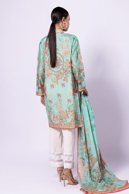 Khaadi | 2 Piece Unstitched Lawn - Top & Dupatta | LLA23133-Green