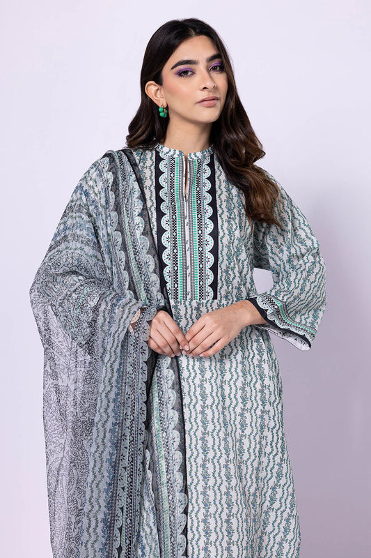 Khaadi | 2 Piece Unstitched Lawn - Top & Dupatta | LLA23139-White