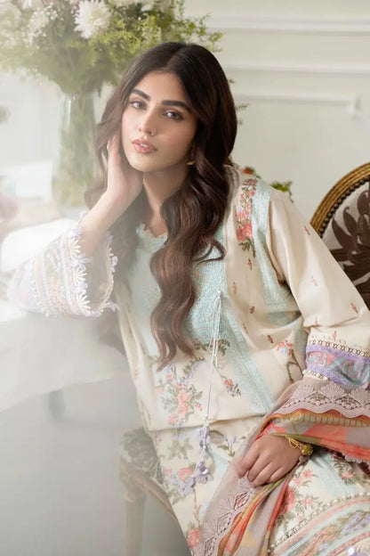 Sana Safinaz | Muzlin Spring Vol-1 | Unstitched 3Pc Embroidered Lawn | 24A