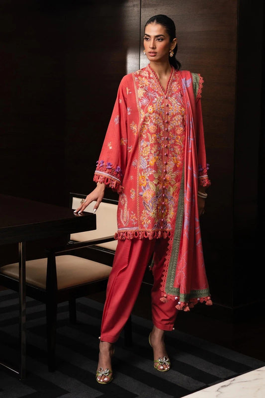 SANA SAFINAZ | UNSTITCHED 3 PIECE MUZLIN WINTER SUIT