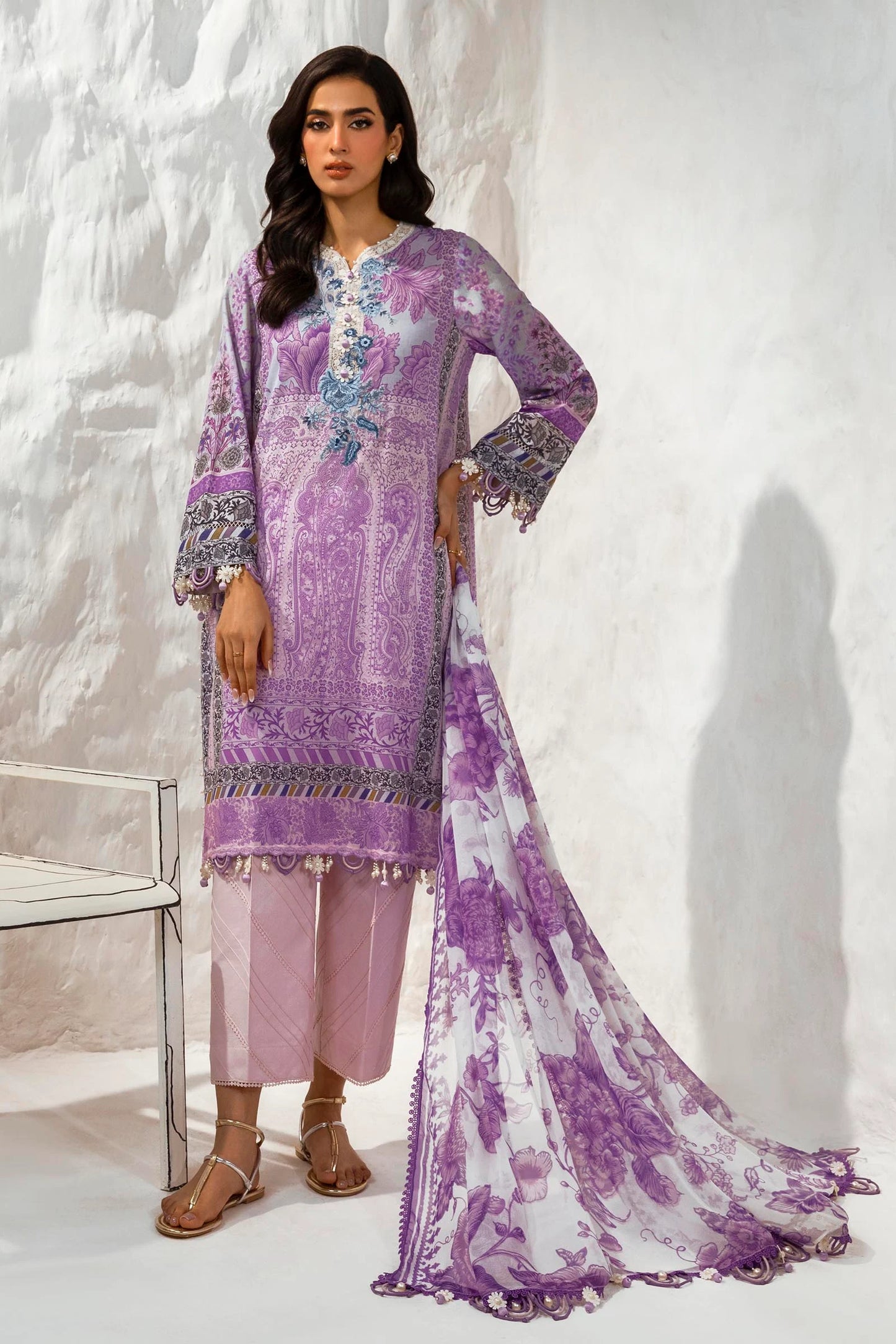 SANA SAFINAZ | MUZLIN SUMMER | UNSTITCHED 3 PIECE LAWN SUIT
