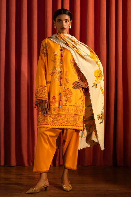 SANA SAFINAZ | UNSTITCHED MUZLIN WINTER - 3 PIECE SUIT