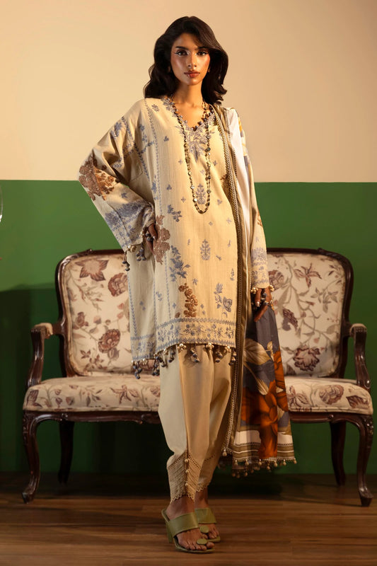 SANA SAFINAZ | UNSTITCHED MUZLIN WINTER - 3 PIECE SUIT