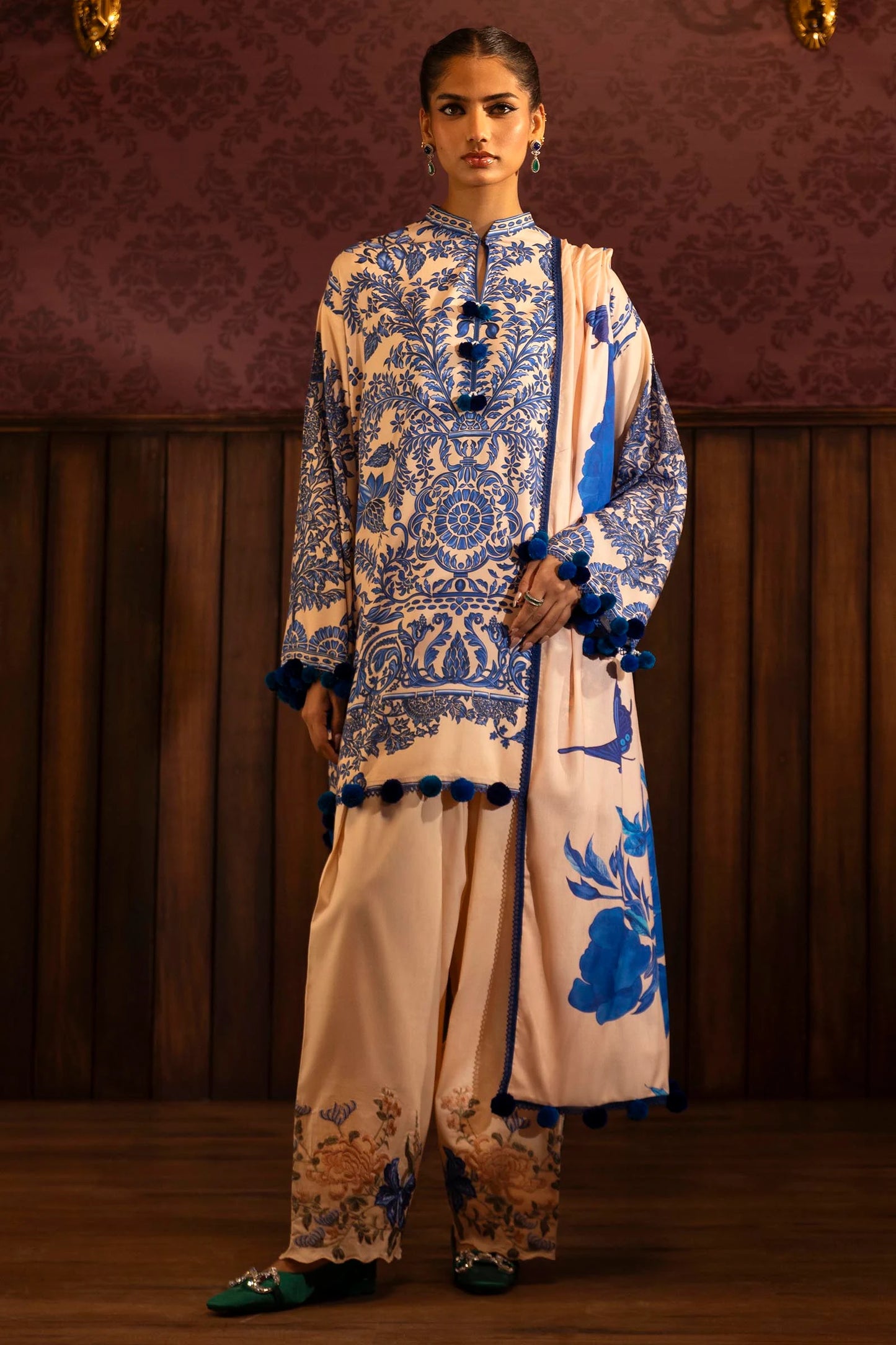 SANA SAFINAZ | UNSTITCHED MUZLIN WINTER - 3 PIECE SUIT | 19B