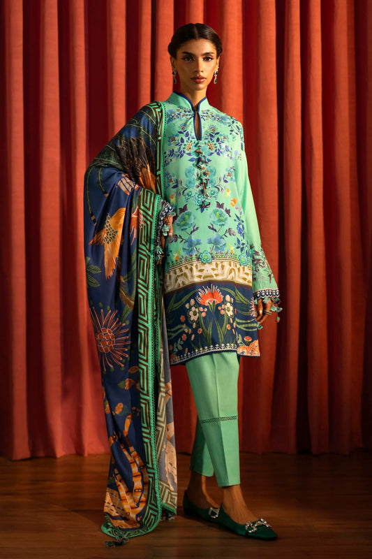 SANA SAFINAZ | UNSTITCHED MUZLIN WINTER - 3 PIECE SUIT | 22A