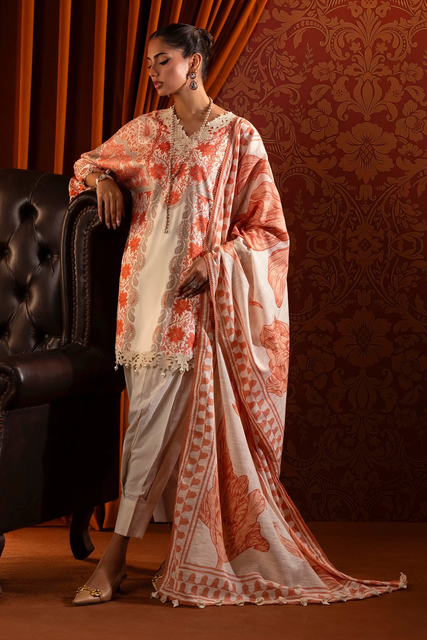 SANA SAFINAZ | UNSTITCHED MUZLIN WINTER - 3 PIECE SUIT | 23B