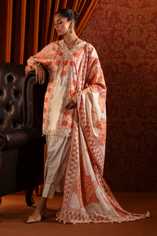 SANA SAFINAZ | UNSTITCHED MUZLIN WINTER - 3 PIECE SUIT | 23B