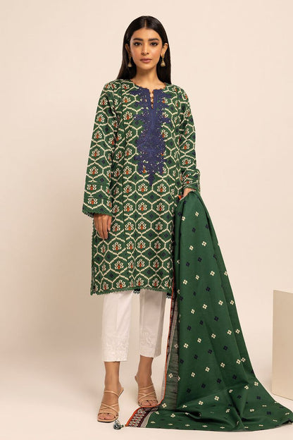KHAADI | UNSTITCHED 2 PIECE EMBROIDERED KHADDAR SUIT