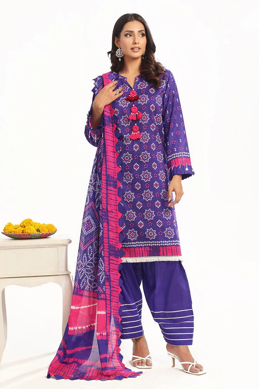 GUL AHMED | 3PC UNSTITCHED PRINTED LAWN SUIT