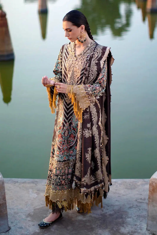Sana Safinaz | Unstitched 3Pc Winter Luxury - Raw Silk | 1B