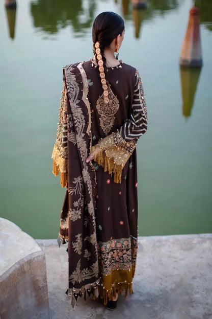 Sana Safinaz | Unstitched 3Pc Winter Luxury - Raw Silk | 1B