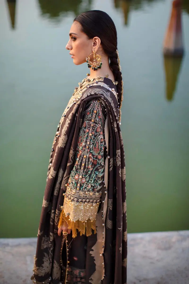 Sana Safinaz | Unstitched 3Pc Winter Luxury - Raw Silk | 1B
