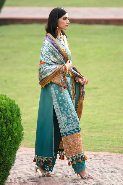 Sana Safinaz | Unstitched 3Pc Winter Luxury - Raw Silk | 4B