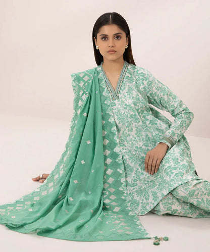 SAPPHIRE | UNSTITCHED 3 PIECE EMBROIDERED CAMBRIC SUIT
