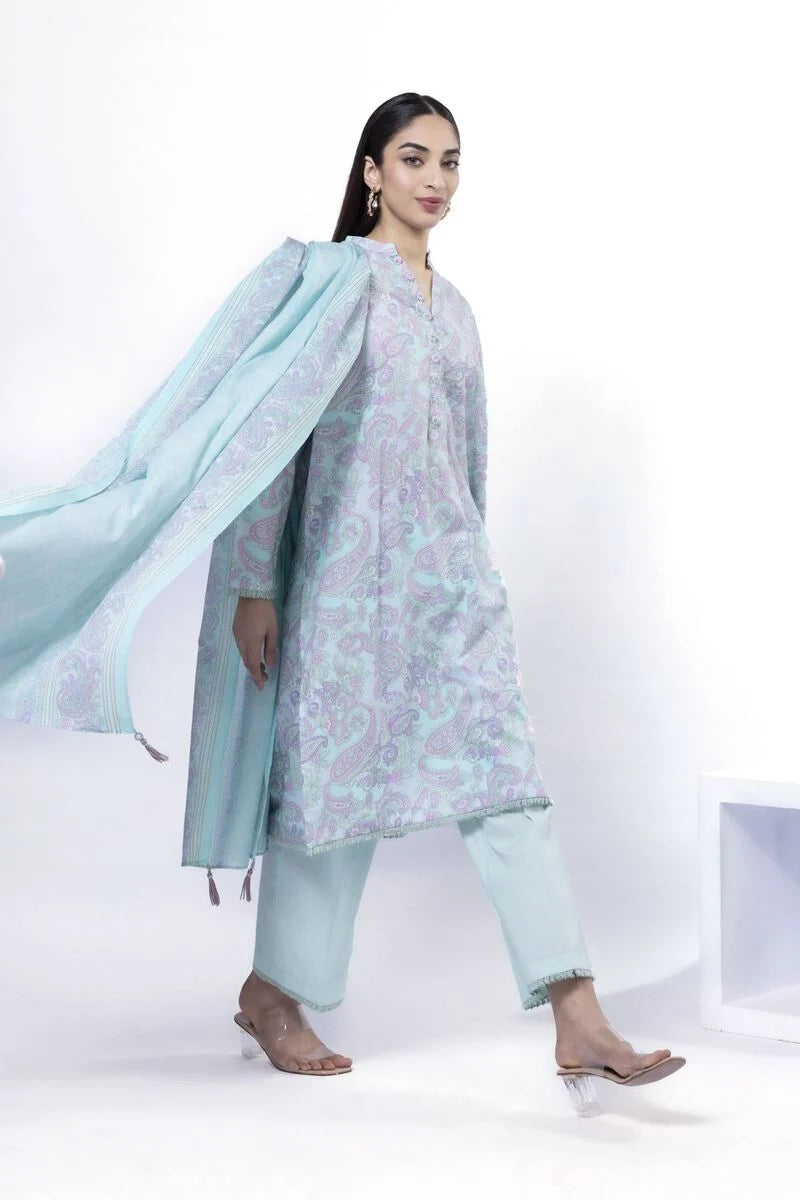 KHAADI | UNSTITCHED 3 PIECE PRINTED LAWN SUIT