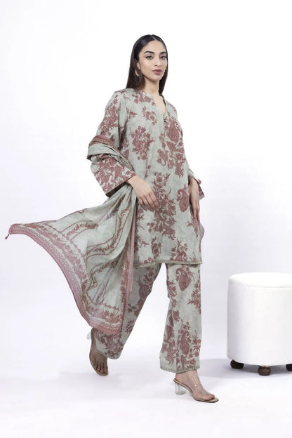 KHAADI | UNSTITCHED 3 PIECE PRINTED LAWN SUIT