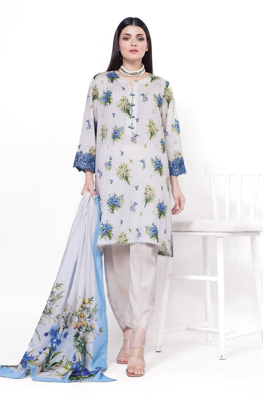 KHAADI | UNSTITCHED 3 PIECE EMBROIDERED LAWN SUIT