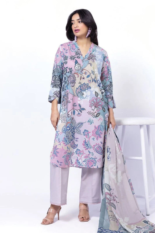 KHAADI | UNSTITCHED 3 PIECE PRINTED LAWN SUIT