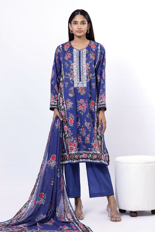 KHAADI | UNSTITCHED 3 PIECE EMBROIDERED LAWN SUIT