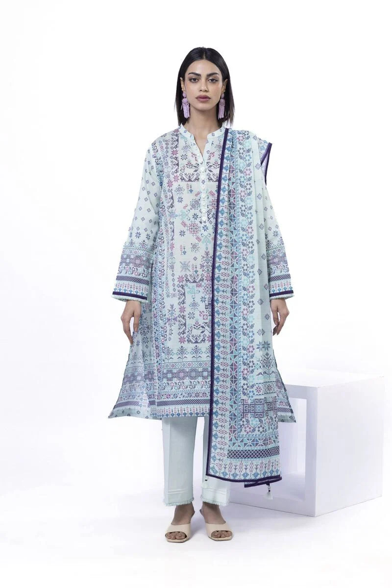 KHAADI | UNSTITCHED 3 PIECE PRINTED LAWN SUIT