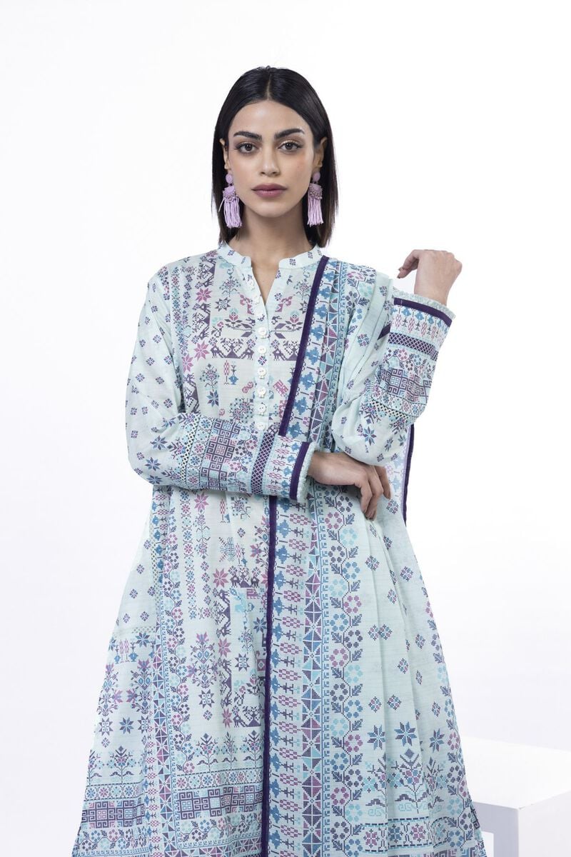 KHAADI | UNSTITCHED 3 PIECE PRINTED LAWN SUIT