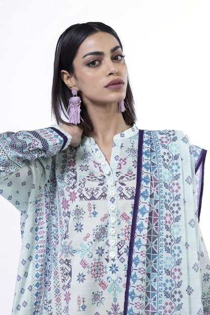 KHAADI | UNSTITCHED 3 PIECE PRINTED LAWN SUIT