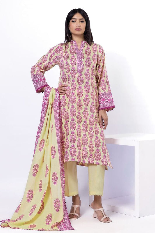 KHAADI | UNSTITCHED 3 PIECE PRINTED LAWN SUIT