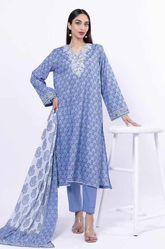 KHAADI | UNSTITCHED 3 PIECE EMBROIDERED LAWN SUIT
