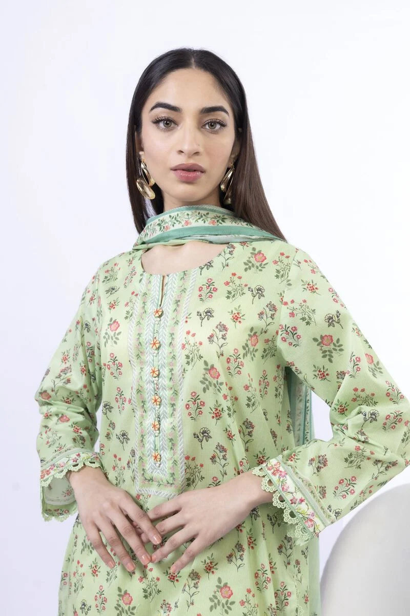KHAADI | UNSTITCHED 3 PIECE PRINTED LAWN SUIT