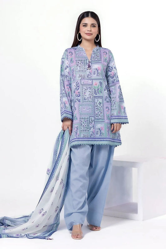 KHAADI | UNSTITCHED 3 PIECE PRINTED LAWN SUIT