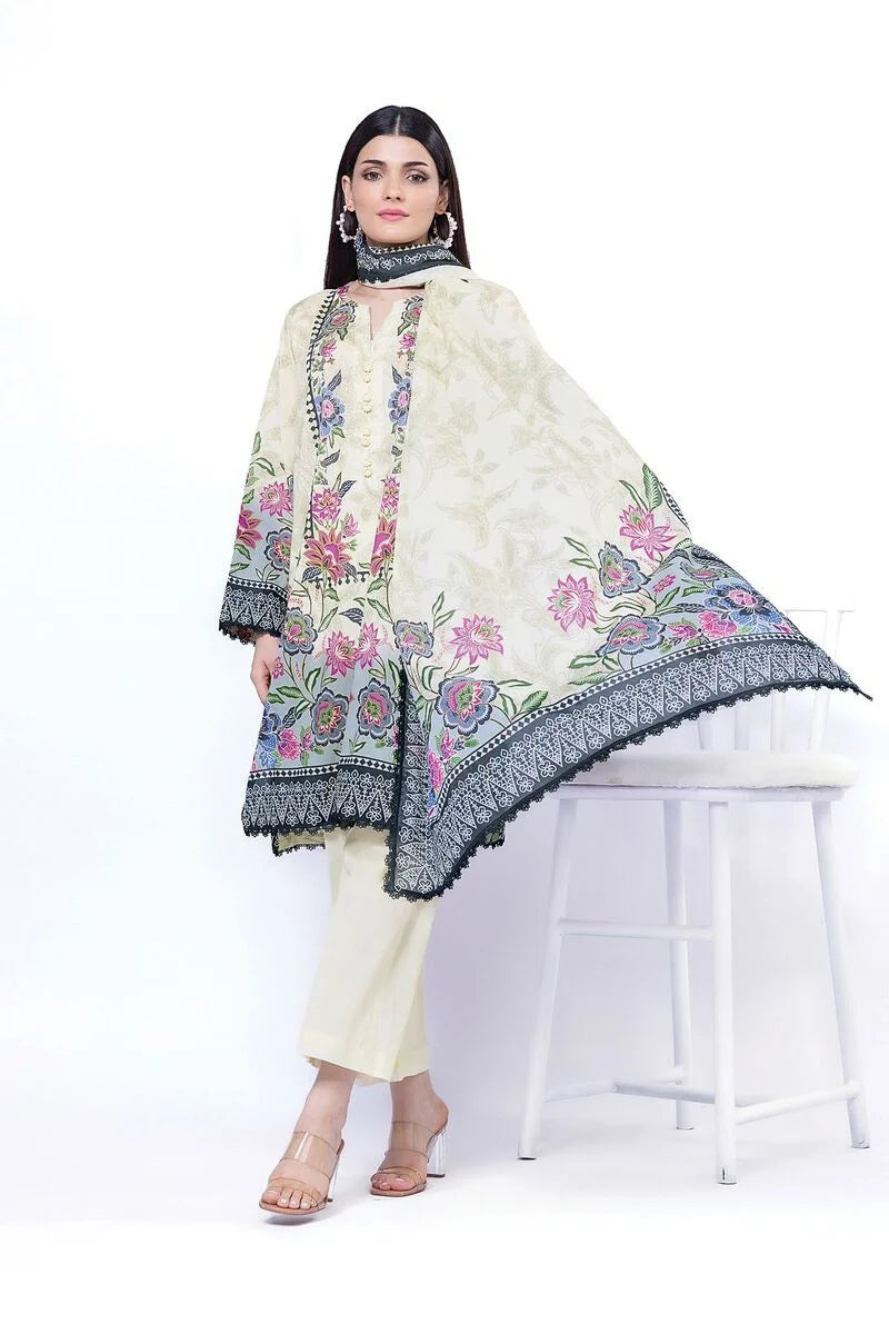 KHAADI | UNSTITCHED 3 PIECE PRINTED LAWN SUIT