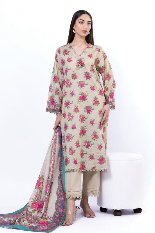 KHAADI | UNSTITCHED 3 PIECE PRINTED LAWN SUIT